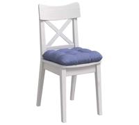 vidaXL Cojines para Asiento 4 pcs Azul Jeans 40 x 40 x 12 cm Tela, Cojines para Sala, Fundas Removibles, Tela Resistente, Asiento cómodo, Transpirable, Lavables, Relleno Grueso