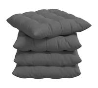 vidaXL Cojines para Asiento 4 pcs Gris Oscuro 40 x 40 x 6 cm, Sala de Estar, Asientos Modernos, Cojines cómodos, Tela Resistente a Manchas, Cuadrado, Decorativo e Interior