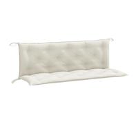 vidaXL Cojines para Banco jardín 2 uds Tela Crema Melange 150x50x7 cm, cojín, cojín de Banco, cojín de Asiento, cojín de Exterior, cojín de Banco