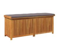 vidaXL Cojines para Exterior 150x50x60,5 cm Madera Maciza Acacia, contenedor para Cojines, Cofre para Cojines, Caja de almacenaje, Caja para Cojines