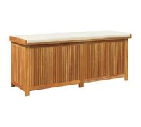 vidaXL Cojines para Exterior 150x50x60,5 cm Madera Maciza Acacia, contenedor para Cojines, Cofre para Cojines, Caja de almacenaje, Caja para Cojines