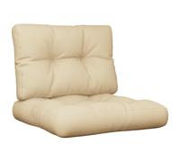vidaXL Cojines para palets 2 Unidades Tela Beige