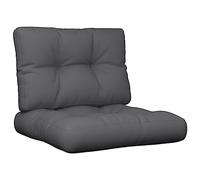 vidaXL Cojines para palets 2 Unidades Tela Gris Antracita