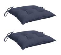 vidaXL Cojines para Silla 2 uds, Almohadas para Sofá Asiento, Almohadillas para Muebles, Decoraciones para Jardín Patio, Tela Oxford Azul Marino