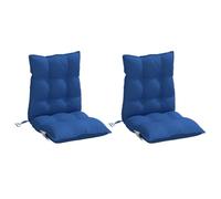 vidaXL Cojines para Silla con Respaldo Bajo 2 uds, Almohadillas para Sillón, Cojines de Asiento, Cojines para Jardín Patio, Tela Oxford Azul Real