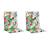 vidaXL Cojines para Silla con Respaldo bajo 2 uds Tela Multicolor