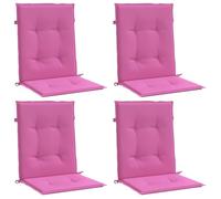 vidaXL Cojines para Silla con Respaldo bajo 4 uds Tela Rosa