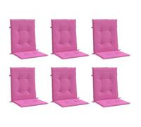 vidaXL Cojines para Silla con Respaldo bajo 6 uds Tela Rosa