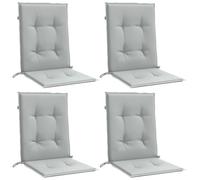 VidaXL Cojines para Silla de Respaldo Bajo 4 Uds Tela Gris Claro Melange para Asiento y Sillón
