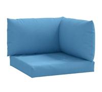 vidaXL Cojines para sofá de palets 3 uds Tela Azul Melange, cojín palets, cojín jardín, cojín sofá, cojín, cojín Exterior, cojín sofá palés