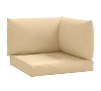 vidaXL Cojines para sofá de palets 3 uds Tela Beige Melange, cojín palets, cojín jardín, cojín sofá, cojín, cojín Exterior, cojín sofá palés