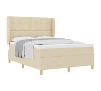vidaXL Colchón de Cama con muelles ensacados cómodo 140X190 cm Color Crema con Funda con Cremallera Soporte Medio Duro Ideal para Muebles de Dormitorio y Habitaciones de Invitados