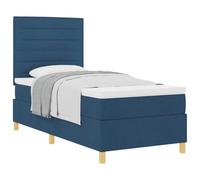 vidaXL Colchón de Cama Moderna Azul 100 X 200 cm con Fundas de Cremallera | Diseño Duradero y Textura Suave Ideal para Muebles de Dormitorio para Adultos con Muelles de Línea Protectores de Colchón