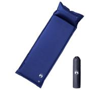 vidaXL Colchón de Camping autoinflable con Almohada 1 Persona Azul