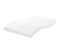 vidaXL Colchón de Espuma, Colchón de Cama con Funda, Colchón Refrescante, Colchón de Descanso, 7 Zonas Dureza 20 ILD Blanco 140x190 cm
