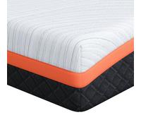 vidaXL Colchón de Gel Espumoso de 80 x 160 cm, firmeza Media y Efecto refrescante Invierno y Primavera. Color Blanco y Gris, 100% poliéster con Tejido Jacquard. No Requiere Montaje, so