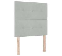 vidaXL Colchón de Muelles de Bolsa Gris Claro 80x200 cm Terciopelo Espuma con Funda de Cremallera para Muebles de Dormitorio Cama Individual Confort Dureza Media Lujo