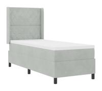 vidaXL Colchón de muelles en Bolsillo Cubierta de Terciopelo 80X200 cm Medio Firme Hipoalergénico Espuma Suave Tacto Confort Protector Almohadilla Muebles para Dormitorio Cama Individual Ropa de Cama