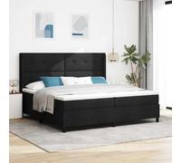 vidaXL Colchón de muelles ensacados de en Negro, 100 x 200 cm, con Funda de Tela y Cremallera. Ofrece Soporte Medio, Marco de Cama Ajustable. Ideal para un Dormitorio Moderno con ca