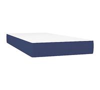 vidaXL Colchón de Muelles Ensacados Individual Somier Tapizado Acolchado Dormitorio Habitación Mueble Funda Cremallera Tela Azul 90x190x20 cm