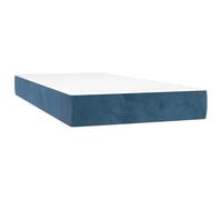 vidaXL Colchón de muelles ensacados Terciopelo Azul Oscuro 80x220x20cm, colchón, colchón de Cama, colchón de somier, Muebles de Dormitorio