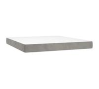 vidaXL Colchón de muelles ensacados Terciopelo Gris Claro 160x210x20cm, colchón, colchón de Cama, colchón de somier, Muebles de Dormitorio