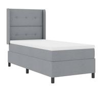 vidaXL Colchón de muelles ensacados Gris Claro 100 x 200 cm. Funda de Tela con Cremallera, Soporte Medio, dureza Ideal para Dormir. Muebles Modernos para el Dormitorio. Solución cómoda para tu espac