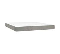 Vidaxl colchón de muelles ensacados terciopelo gris claro 80x200x20 cm