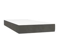 vidaXL Colchón de muelles ensacados Terciopelo Gris Oscuro 90x210x20 cm, colchón, colchón de Cama, colchón de somier, Muebles de Dormitorio