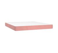 Vidaxl colchón de muelles ensacados terciopelo rosa 100x200x20 cm