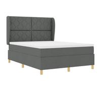 vidaXL Colchón de muelles Pocket con Topper de Espuma 140X200 cm Diseño Moderno Tela Duradera Sueño cómodo Muebles de Dormitorio Protector de Confort Almohadilla de Lujo Doble