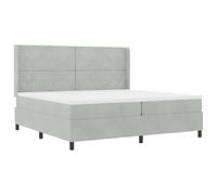 vidaXL Colchón de Muelles Pocket Gris Claro Confortable Espuma Terciopelo 100X200 cm Funda con Cierre Soporte Medio Duro Accesorio de Sueño con Protector Pad Muebles de Dormitorio