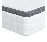 vidaXL Colchón de resortes ensacados en Blanco y Gris, tamaño 100 x 200 cm. Moderno, con un Nivel Medio de suavidad. Tiene resortes Bonnell en su Interior, Ideal para Invierno. Está Hecho de Tejido d