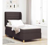 vidaXL Colchón de Resortes Individuales 80X200 cm Tela Marrón Oscuro con Funda de Espuma Ideal para Comodidad y Calidad de Sueño Genial para Dormitorios de Adultos Protector Cubierta Individual Almoh