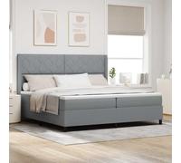 vidaXL Colchón de resortes Pocket Gris Claro 100 x 200 cm con Funda de Tela, firmeza Media, Espuma Dormir, Mueble Moderno para el Dormitorio, solución cómoda para Descansar