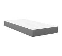 vidaXL Colchón de Resortes Pocket Gris Claro Mediano 80x200x20 cm Tela