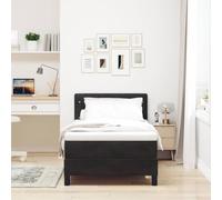 vidaXL Colchón de Terciopelo con resortes en Bolsillo 100x200 cm, Funda con Cremallera, Comodidad Moderna para Dormir, Muebles de Dormitorio, Protector de Espuma, Almohadilla y Toppers