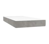 vidaXL Colchón muelles ensacados para niños Firmeza Media Terciopelo Gris 80x160 cm, colchón, colchón de Cama, colchón de muelles ensacados, Muebles de Dormitorio