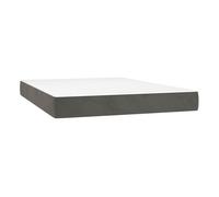 Vidaxl colchón muelles ensacados terciopelo gris oscuro 120x200x20 cm