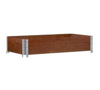 vidaXL Collar de Palet Madera Maciza de Pino marrón 120x80 cm