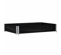 vidaXL Collar de Palet Madera Maciza de Pino Negro 120x80 cm