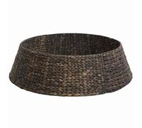 vidaXL Collar para árbol de Navidad Negro 105 x 105 x 28 cm, Adorno Moderno Redondo para Navidad, Base para árbol, Accesorio Chic, Decoraciones para Sala en Fiestas