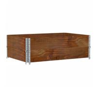 vidaXL Collares de palets 2 uds Madera Maciza de Pino marrón 120x80 cm, collarín de palets, Caja de Palet, Marco de apilamiento de palets