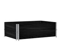 vidaXL Collares de palets 2 uds Madera Maciza de Pino Negro 120x80 cm
