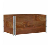 vidaXL Collares de palets 3 uds Madera Maciza de Pino marrón 120x80 cm, collarín de palets, Caja de Palet, Marco de apilamiento de palets