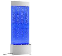 vidaXL Columna burbujas LEDs RGB acero inoxidable acrílico 110 cm