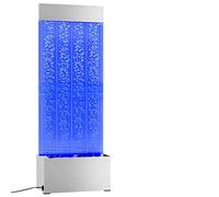 vidaXL Columna Burbujas LEDs RGB Cascada Iluminación Fuente de Jardín Pared Luces Oficina Equipo Eléctrico Acero Inoxidable Acrílico