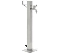 vidaXL Columna Agua para Jardín Acero Inoxidable Cuadrada 65 cm Fuente Patio
