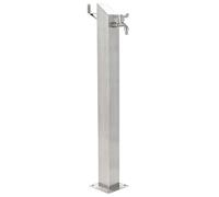 vidaXL Columna de agua para jardín Acero inoxidable Cuadrada 95 cm – Fuente para patio