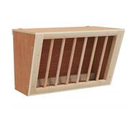Vidaxl comedero de heno para conejos madera maciza abeto 37x18,5x23 cm
